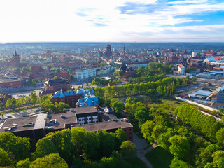 Aerial view of the oldtown in Gdansk, Poland