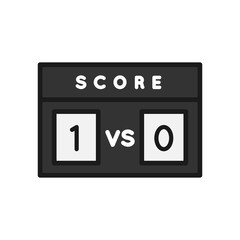football score board icon. simple illustration outline style sport symbol.