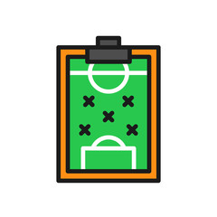 football formation strategy icon. simple illustration outline style sport symbol.