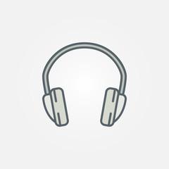 Headphone isolated vector minimal colorful icon
