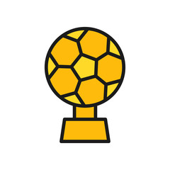 football trophy cup icon. simple illustration outline style sport symbol.