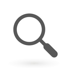 Magnifier Vector Icon. Magnifying glass or search icon, flat vector graphic on isolated background.