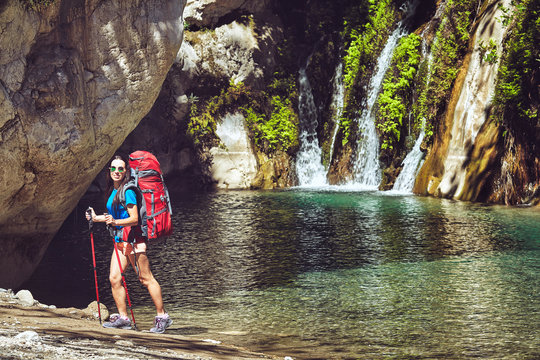Traveling is a tourist route with a backpack