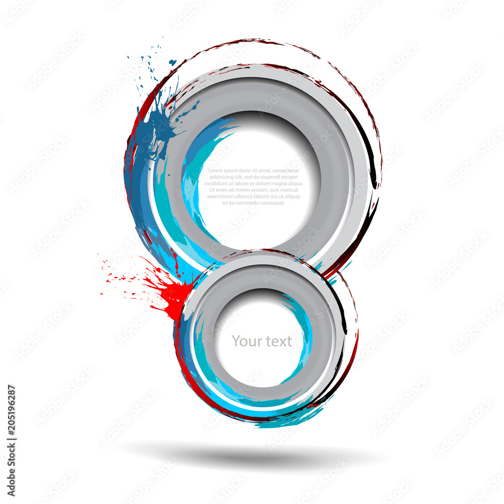 Poster abstract colorful paint splash speech bubble concept for web and creative design template - illustra