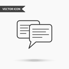 Modern and simple vector illustration icon dialogs. Flat image of comments with thin lines for application, presentation, website, business presentation, infographics on white isolated background