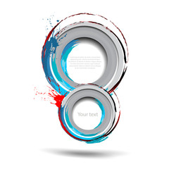 Abstract Colorful Paint Splash Speech Bubble Concept for Web and Creative Design Template - Illustration in Freely Editable Vector Format