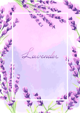 Lavender flowers background design.