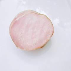 sandwich and ham on a light background