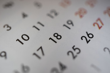 A studio photo of a business calendar