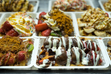 Belgian Waffles in Grand Place, Bruxelles, Belgium