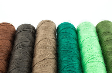 Cotton yarns on rolls for sewing