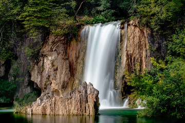 Obraz na płótnie Canvas Wasserfälle im Nationalpark Plitvicer Seen