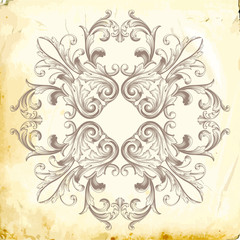 Vector baroque of vintage elements for design. 