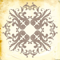 Vector baroque of vintage elements for design. 