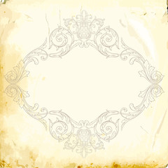 Vector baroque of vintage elements for design. 