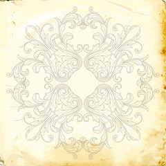Vector baroque of vintage elements for design. 