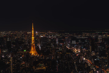 Obraz premium View of Tokyo at Night