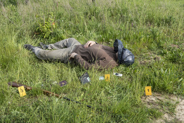 Scène de crime, relevé d'indices par la police