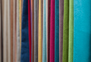 Fabric of different colors folded to each other