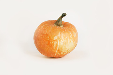 beautiful ripe pumpkin isolated on white background.