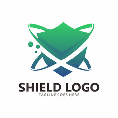 Shield Lab Logo Vector Element Symbol Template