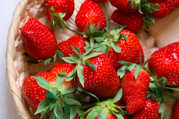 fresh ripe red strawberries