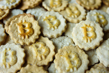 Cookies with bitcoin symbol