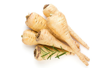 Parsnip isolated on the white background.