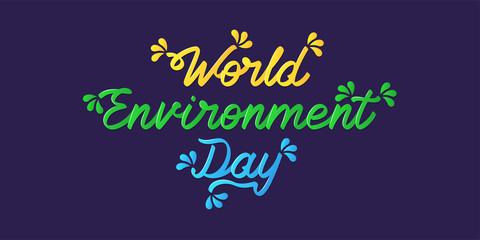 Lettering of World Environment Day