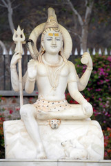 Statue de Shiva en marbre blanc, Rajasthan,Inde