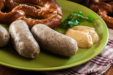 Bavarian breakfast with white sausage