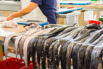 Traditional fish market Mercado dos Lavradores in Funchal, Madeira island, Portugal