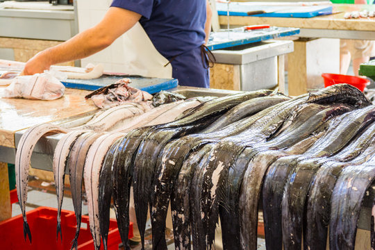 Traditional fish market Mercado dos Lavradores in Funchal, Madeira island, Portugal