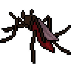 Obraz premium vector pixel art mosquito