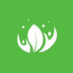 Logo design abstract people vector template.