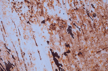 Old rusty damaged and weathered metal surface. Background