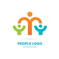 Logo design abstract people vector template.