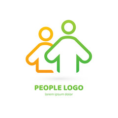 Obraz premium Logo design abstract people vector template.