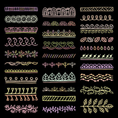 Hand Drawn Vector Dividers Set