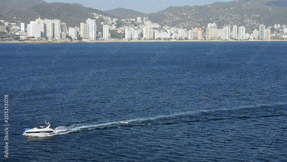 Wall mural panoramic view of the skyscraper riviera of acapulco mexico