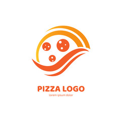 Obraz premium Logo design abstract italian food vector template.