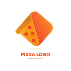 Logo design abstract italian food vector template.