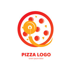 Logo design abstract italian food vector template.