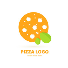 Logo design abstract italian food vector template.