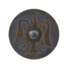 Viking Shield on white. 3D illustration