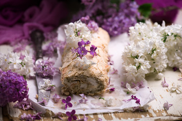 Lilac merengue rullade..Style vintage