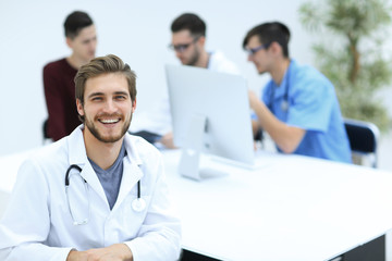 doctor looking at camera and smiling