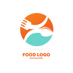 Illustration of business logotype restaurant and cafe.