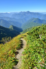 Tsurugidake and Tateyama who look from Shiroumadake
