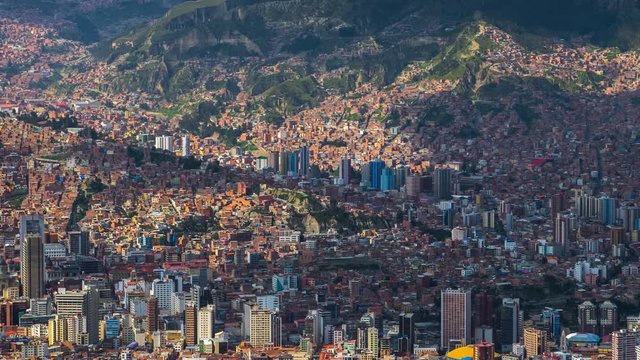 Timelapse of the city of La Paz, Bolivia. Version of the clip without sky